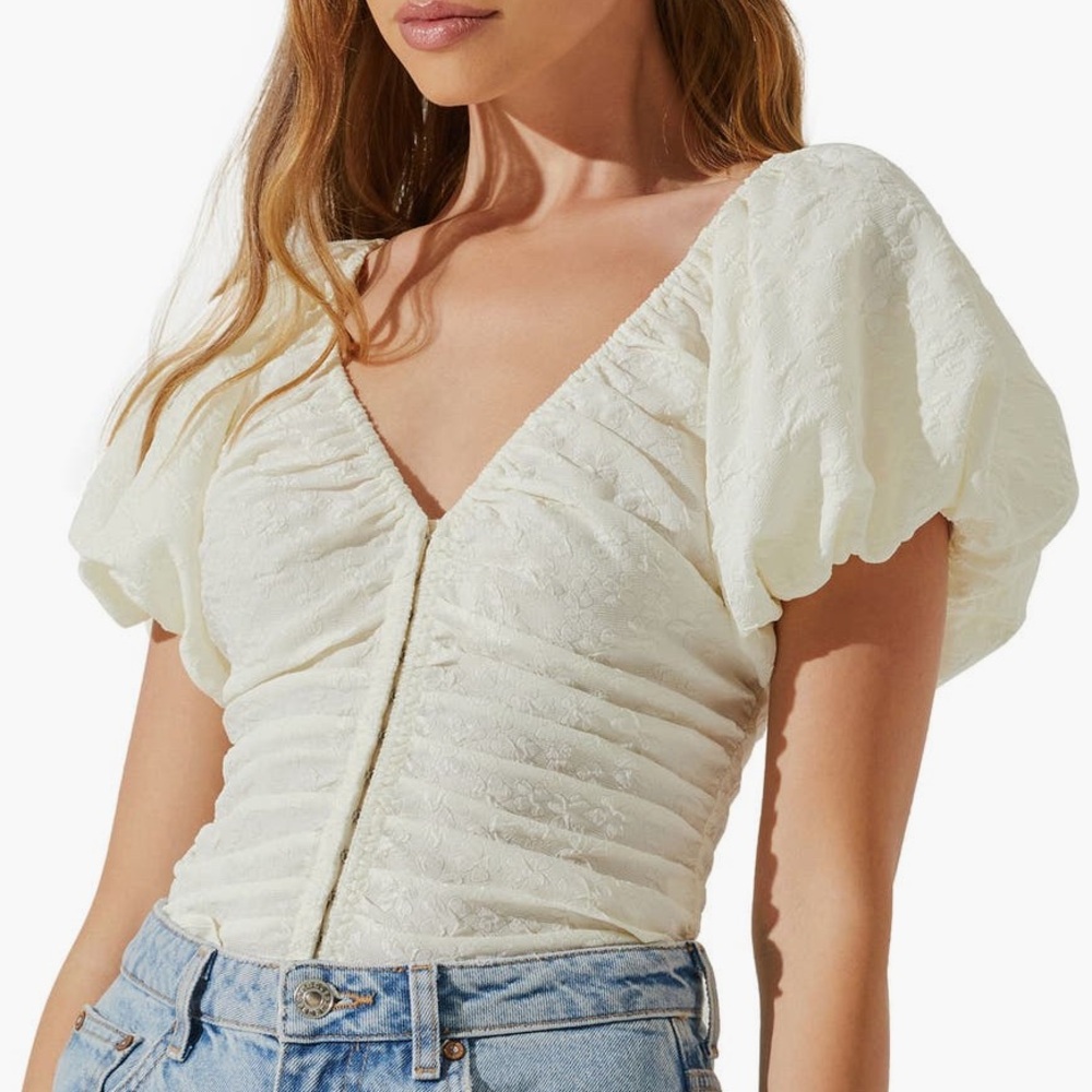 ASTR the Label Tameka Corset
Embroidered Floral Top Medium
